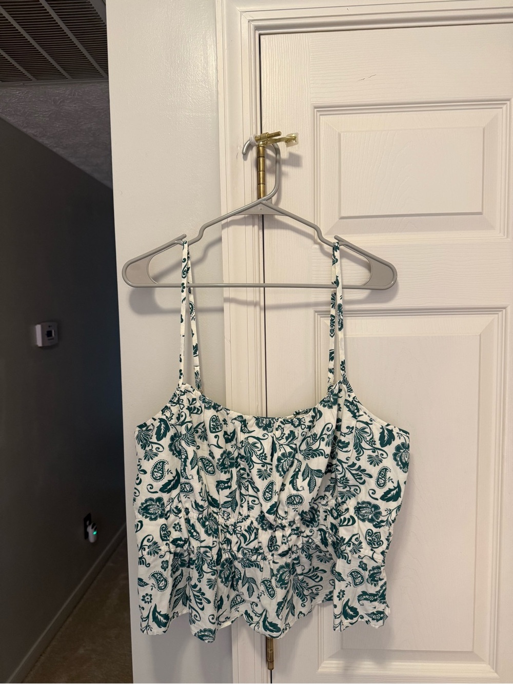 LOFT large White Camisole with Floral Print